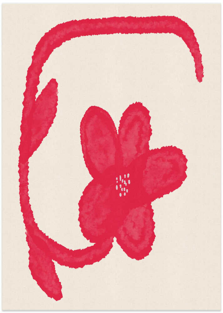 Red Abstract Bloom - Art Print by Nicholas
