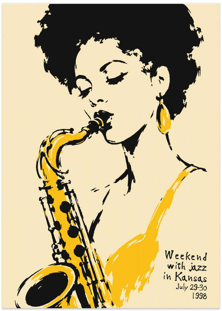 Soulful Jazz Woman - Art Print by Patryk Krygowski