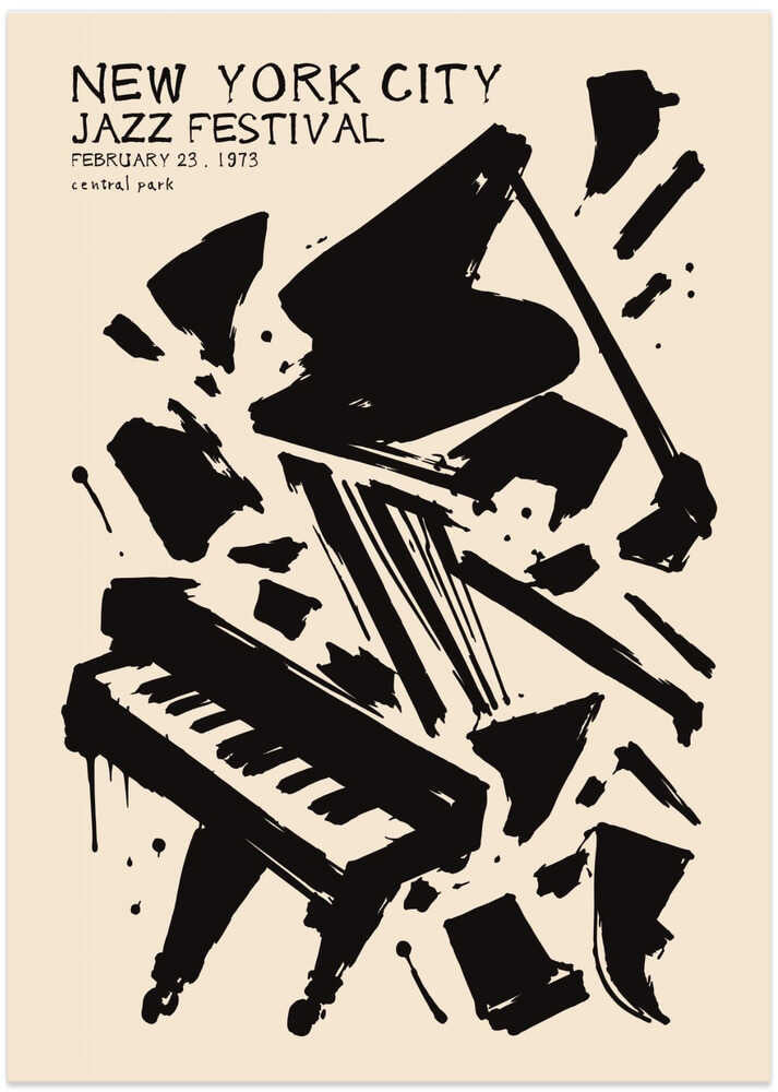 New York Jazz Piano - Art Print by Patryk Krygowski