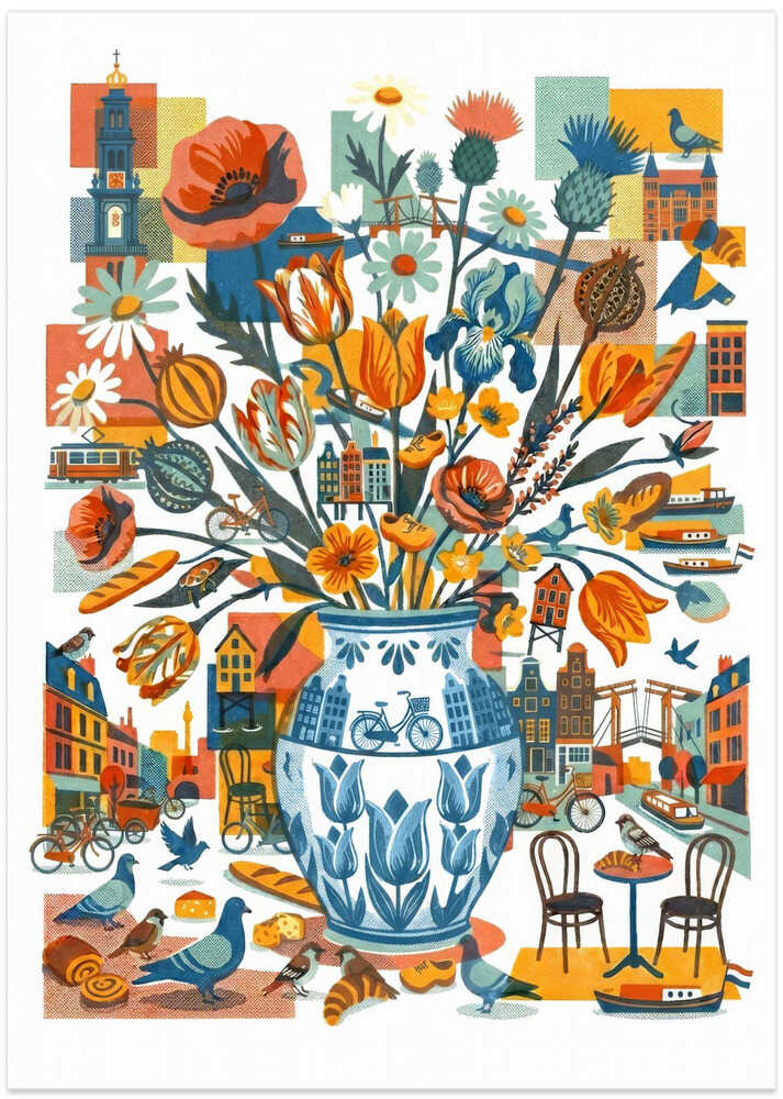 Amsterdam City Blooms - Art Print by Sander van Laar