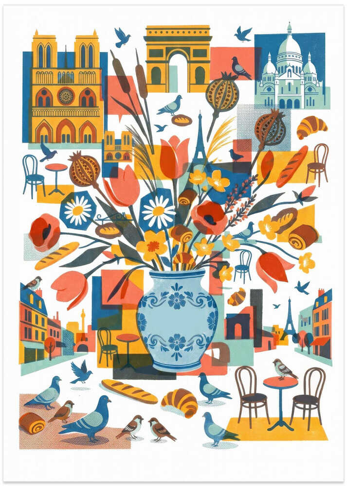A Parisian Bouquet - Art Print by Sander van Laar