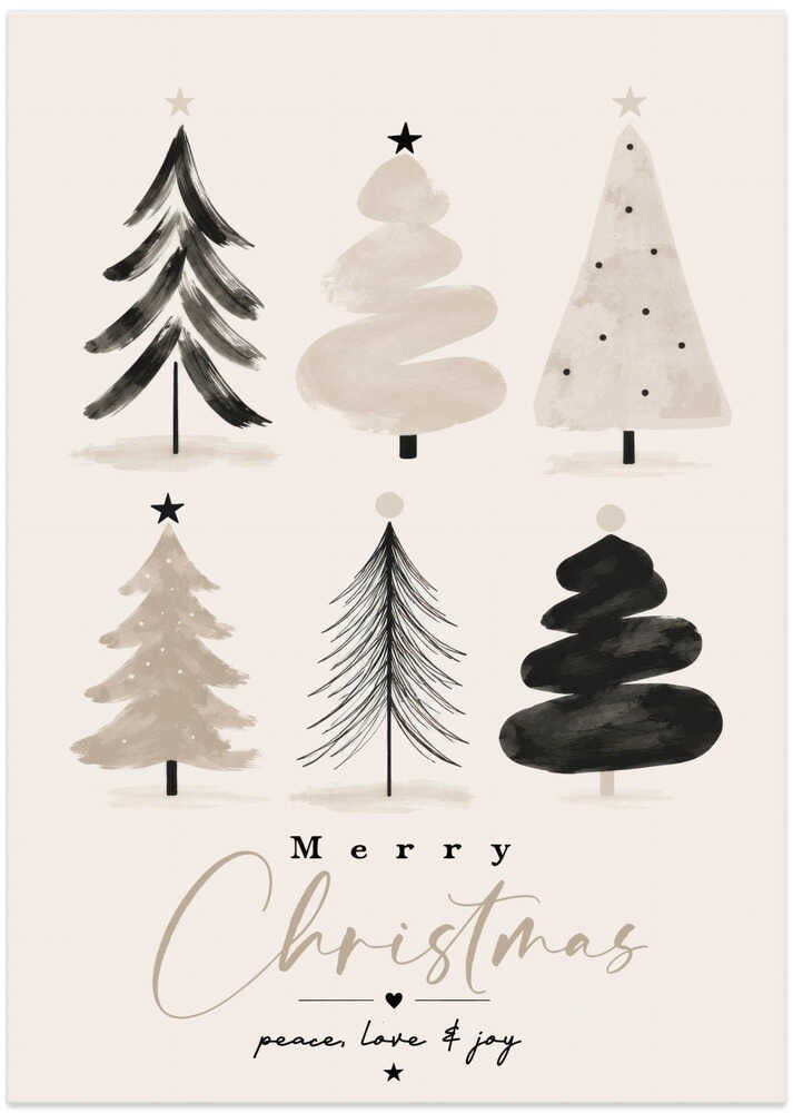 Modern Christmas Trees - Art Print by Treechild