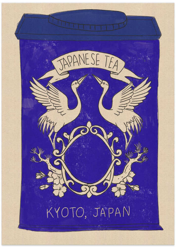 Japanese Tea Cranes - Art Print by Nicholas