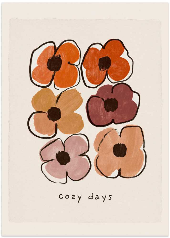Cozy Days Blooms - Art Print by Treechild