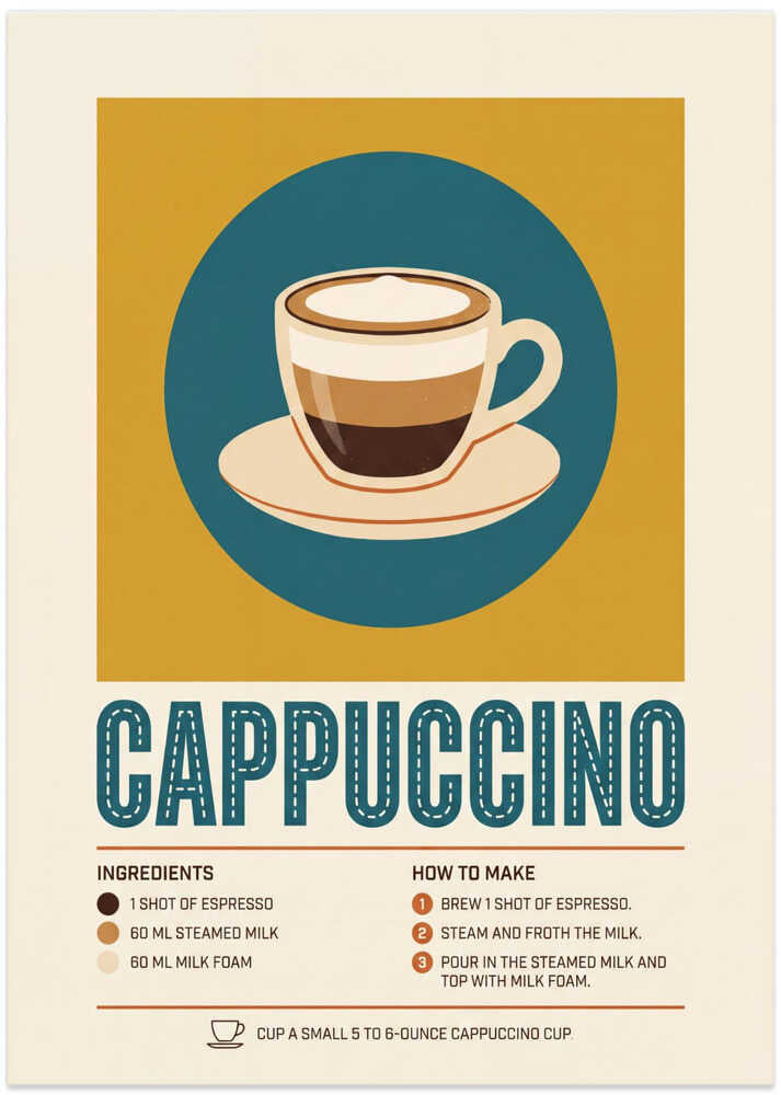 Layered Cappuccino Recipe - Art Print by Andreas Magnusson