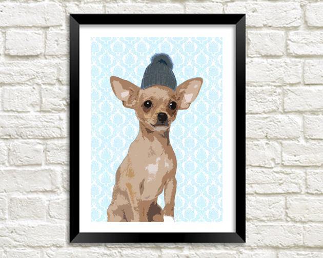 Chihuahua canvas wall art best sale