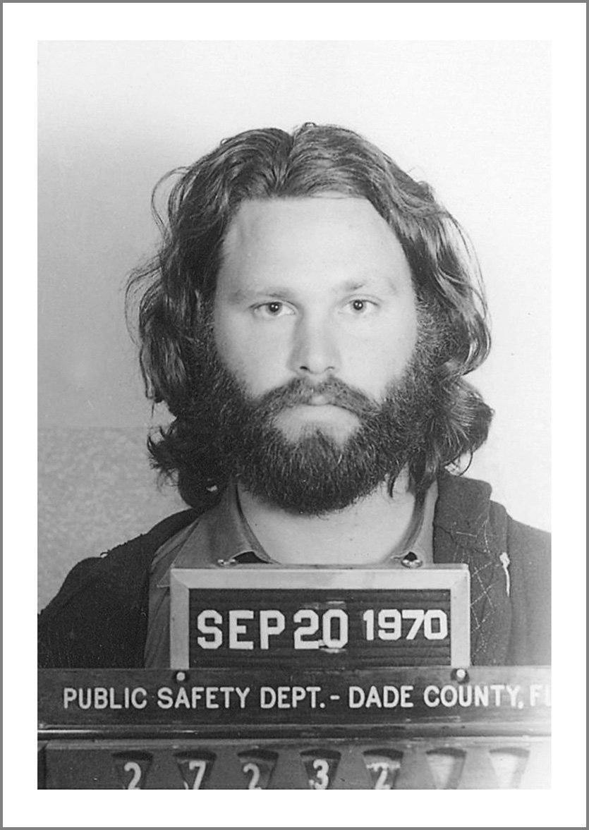 CELEBRITY MUGSHOT: Jim Morrison Print - Pimlico Prints