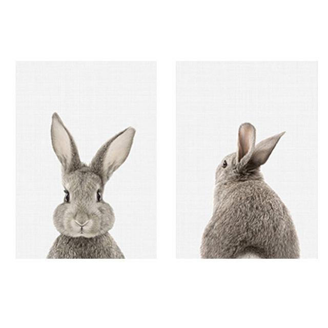 BABY RABBIT PRINTS: Children's Canvas Wall Art - Pimlico Prints