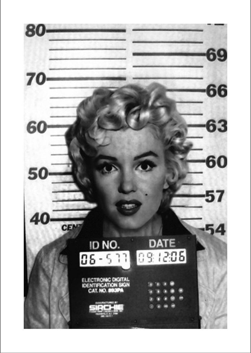 CELEBRITY MUGSHOT: Marilyn Monroe Print - Pimlico Prints