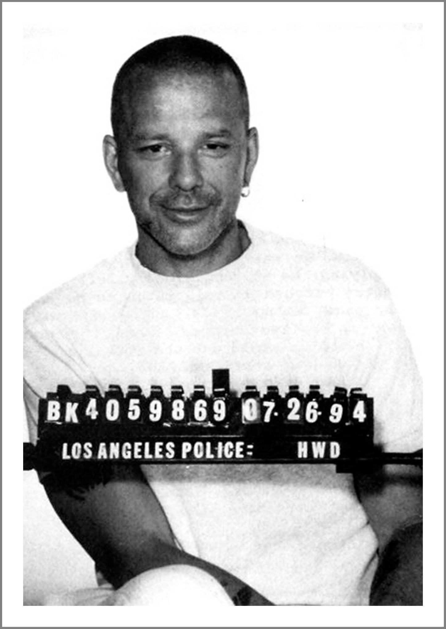 CELEBRITY MUGSHOT: Mickey Rourke Print - Pimlico Prints