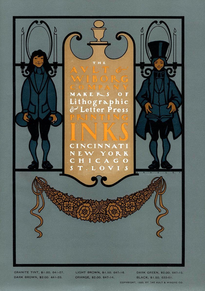 LITHOGRAPHY ADVERT: Printing Inks Art Print Poster - The Print Arcade