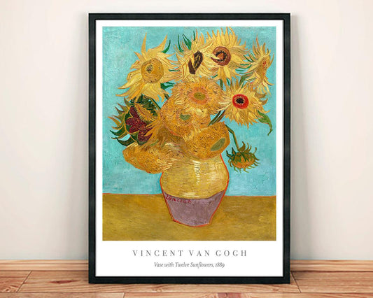 VAN GOGH POSTER: Vase with Twelve Sunflowers Print - Pimlico Prints
