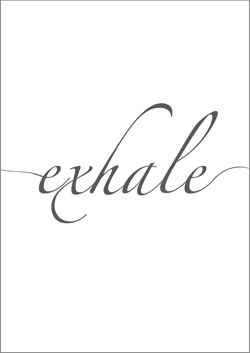 INHALE EXHALE PRINTS: Mindfulness Wall Art Posters - Pimlico Prints
