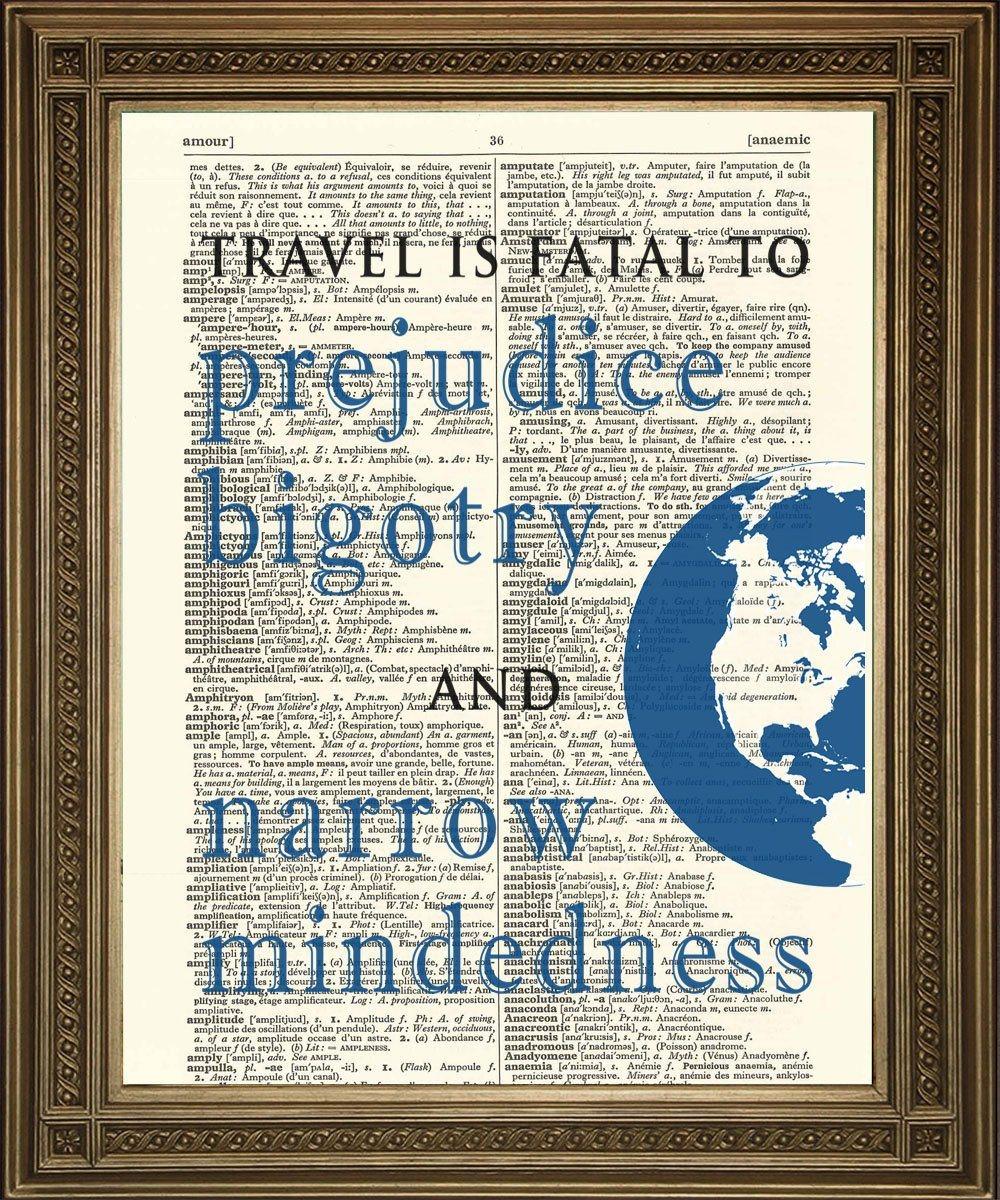 TRAVEL QUOTATION PRINTS: World Book Dictionary Art - Pimlico Prints