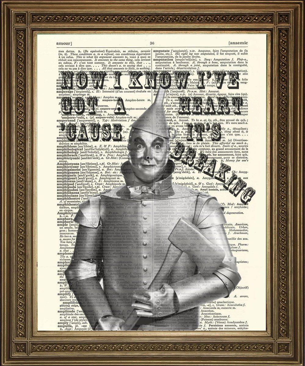 TIN MAN: Wizard of Oz Vintage Dictionary Art Print - Pimlico Prints