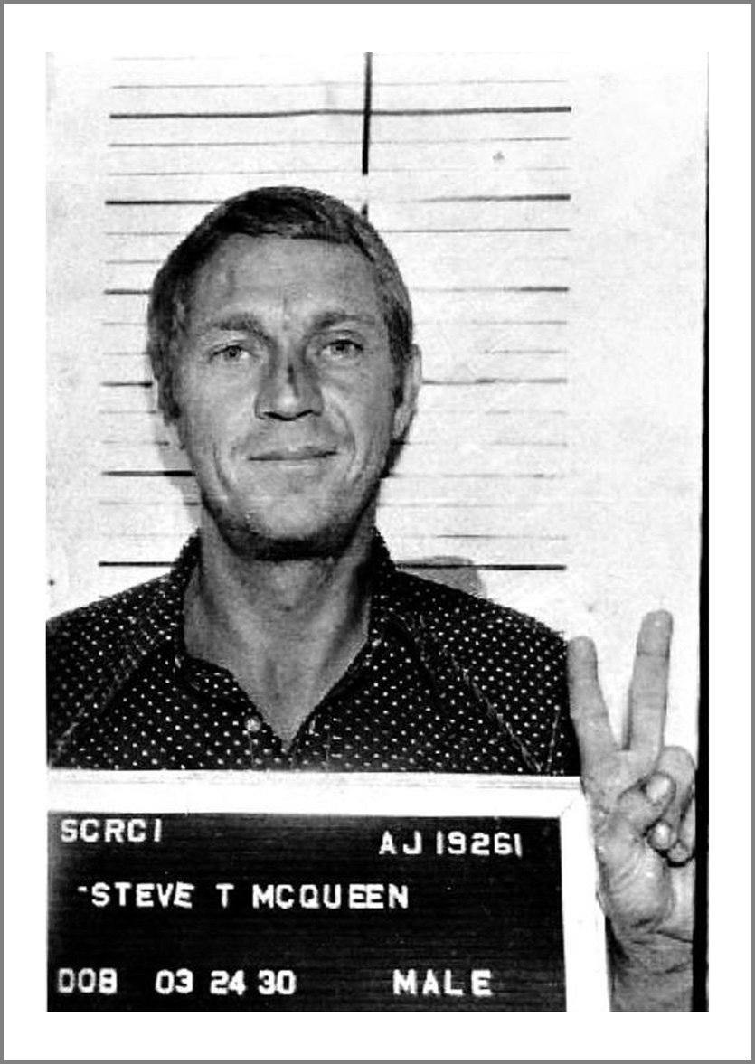 CELEBRITY MUGSHOT: Steve McQueen Print - Pimlico Prints