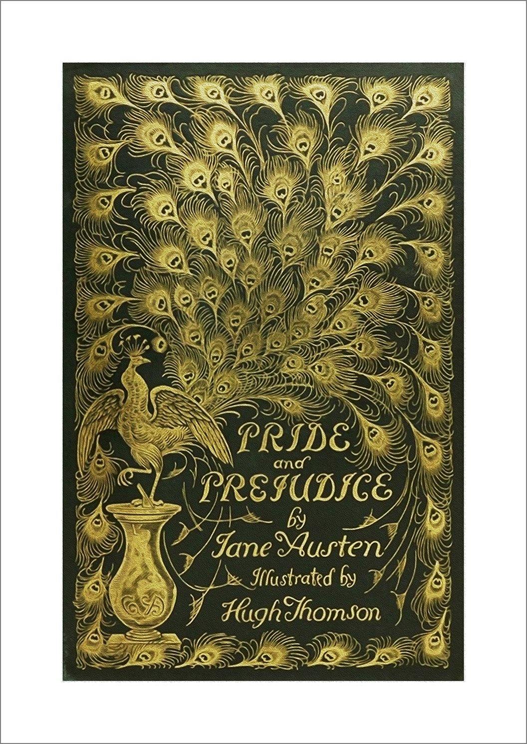 PRIDE AND PREJUDICE POSTER: Vintage Book Cover Art Print - Pimlico Prints
