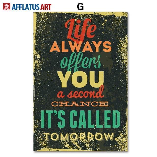 MOTIVATIONAL POSTERS: Proverbs and Sayings Typography Canvas Wall Art - Pimlico Prints