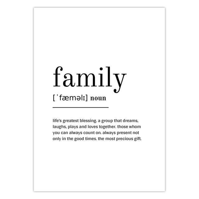 WORD DEFINITION PRINTS: Wall Art Quotes Canvas Posters - Pimlico Prints