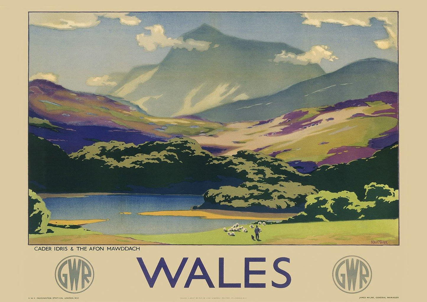 WALES POSTER: Vintage Rail Travel Print - Pimlico Prints