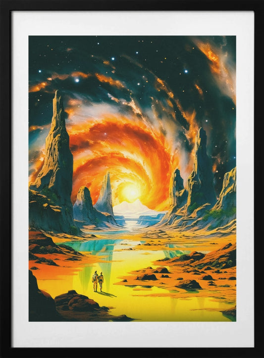 Romantic Space Walk - Art Print by Taudalpoi