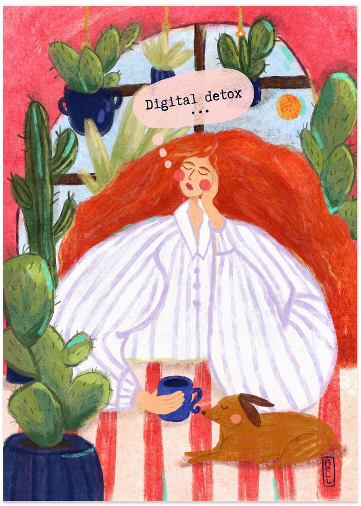 Digital Detox Morning - Art Print by Dirkie Nell