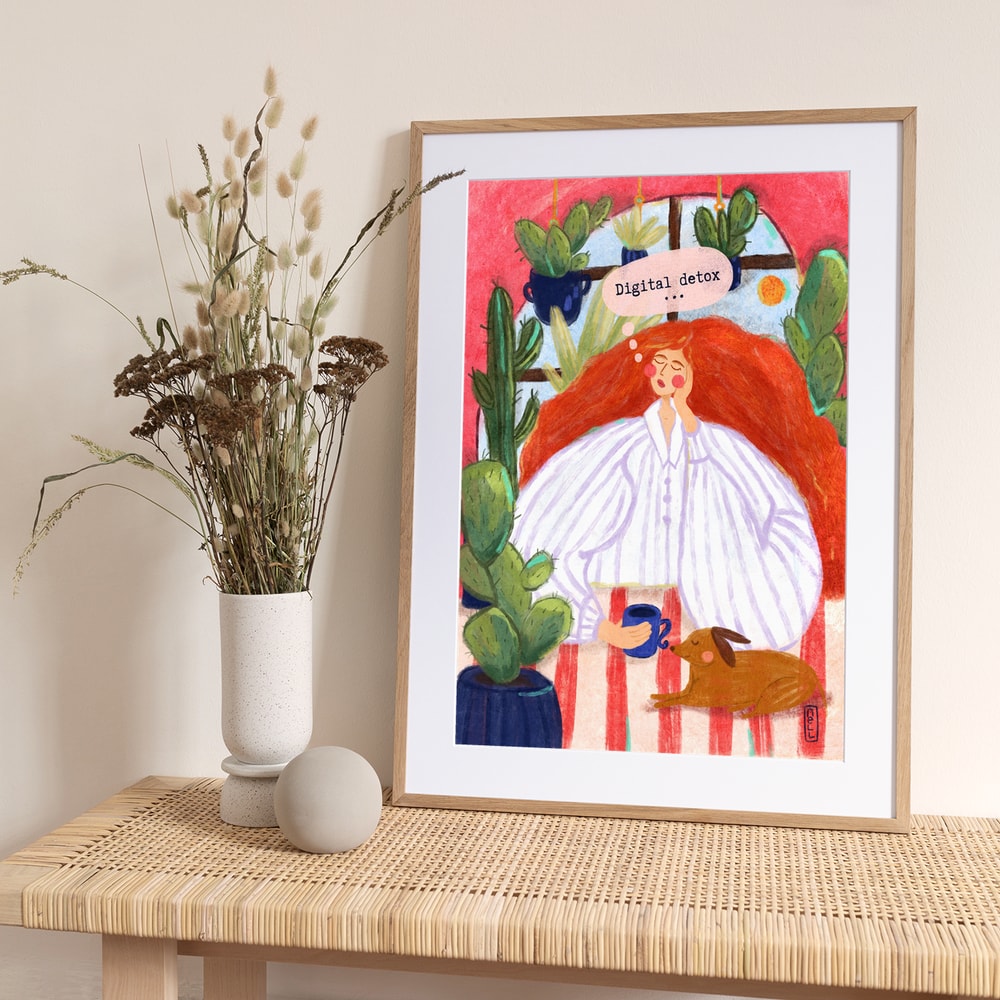 Digital Detox Morning - Art Print by Dirkie Nell