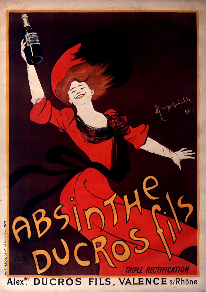 ABSINTHE POSTER: Vintage Ducros Fils Drink Art Print