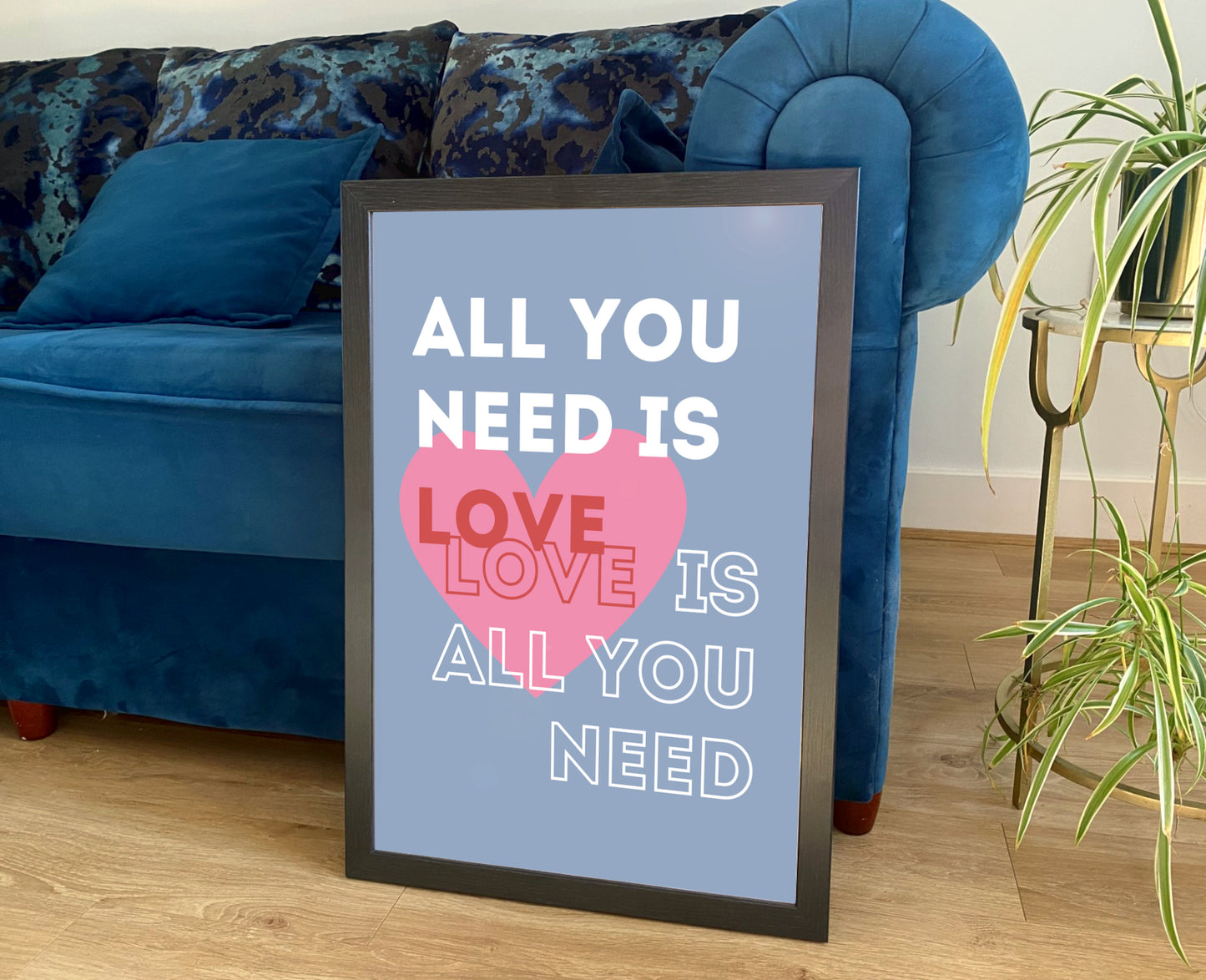 LOVE SONG POSTER: All You Need is Love Beatles Music Lyric Art Print