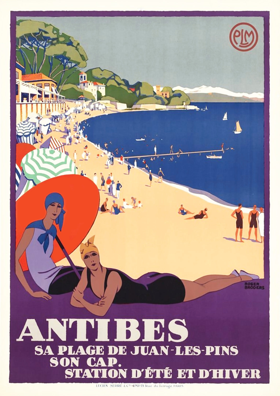 ANTIBES TRAVEL POSTER: Vintage French Riviera Art Print