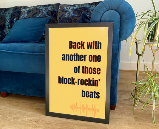 DANCE MUSIC POSTER: Block-Rockin' Beats Lyric Art Print