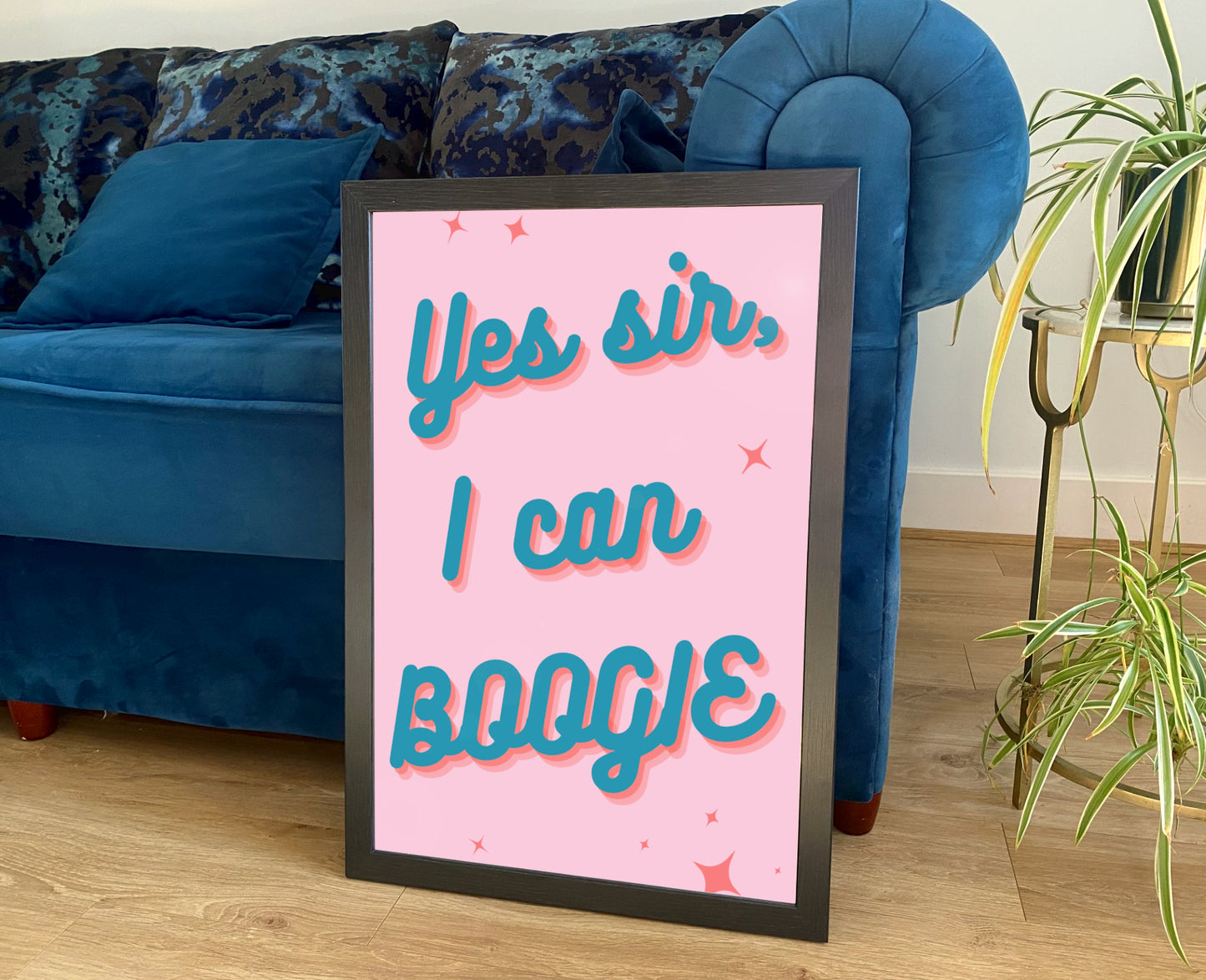 BOOGIE POSTER: Yes Sir, Disco Dancing Lyric Art Print