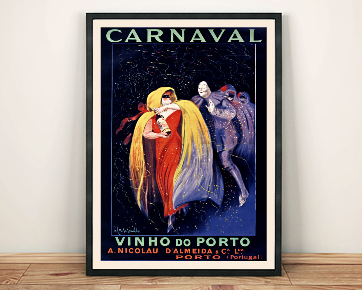 CARNAVALE POSTER: Vintage Port Wine Advert by Cappiello