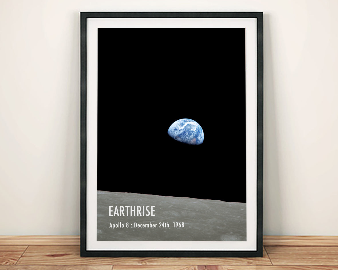 EARTHRISE PHOTO: Apollo 8 Space Art Poster