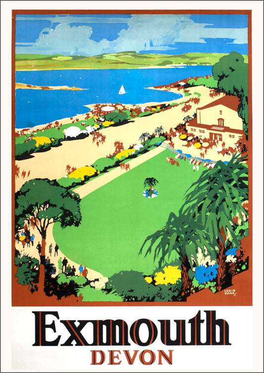 EXMOUTH TRAVEL POSTER: Vintage Railway Print