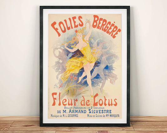 FOLIES BERGÈRE POSTER: Fleur de Lotus Advert Print