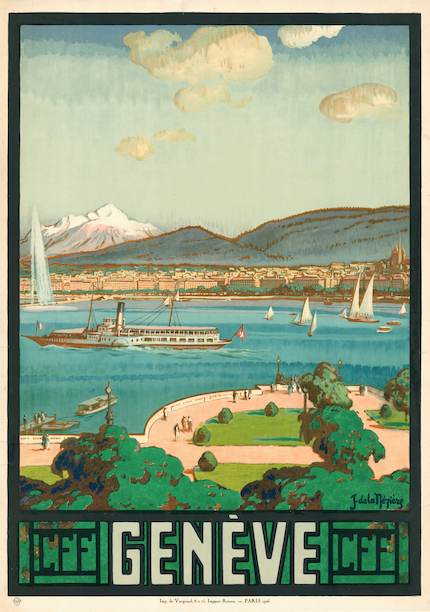 GENEVA POSTER: Vintage Genève Travel Advert Art Print