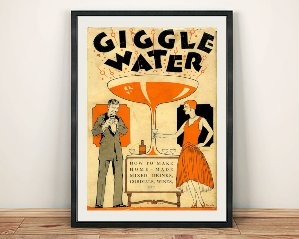 GIGGLE WATER POSTER: Vintage Cocktail Recipe Book Cover Art – Pimlico ...