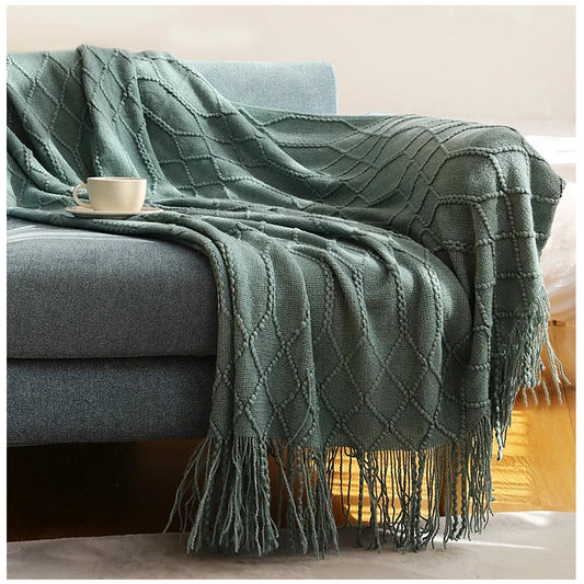 Luxury Knitted Blankets: Soft Weighted Throw for Bed or Sofa