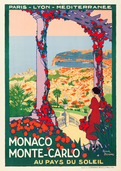 MONACO POSTER: Vintage Travel Print