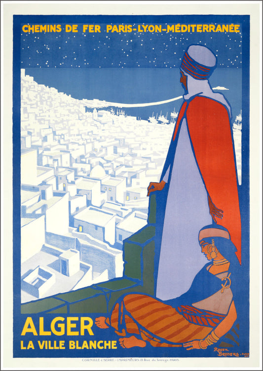 ALGER TRAVEL POSTER: Vintage French Railway Art Print