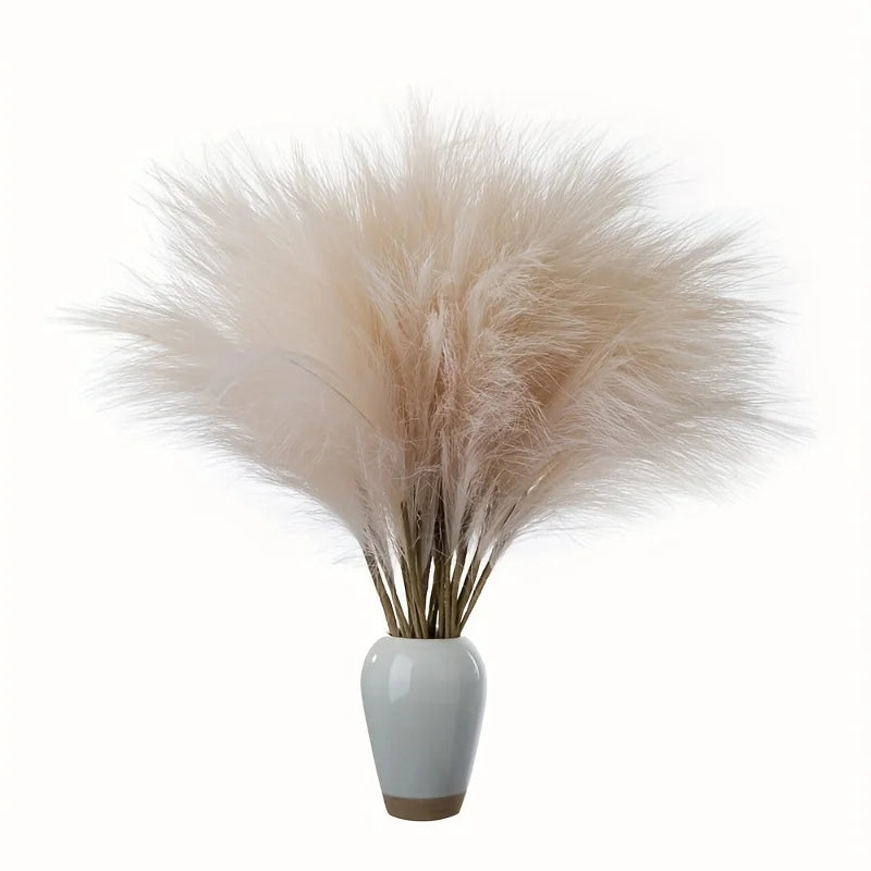 Faux Pampas Grass: 10 Pieces for Vases and Boho Room Decor