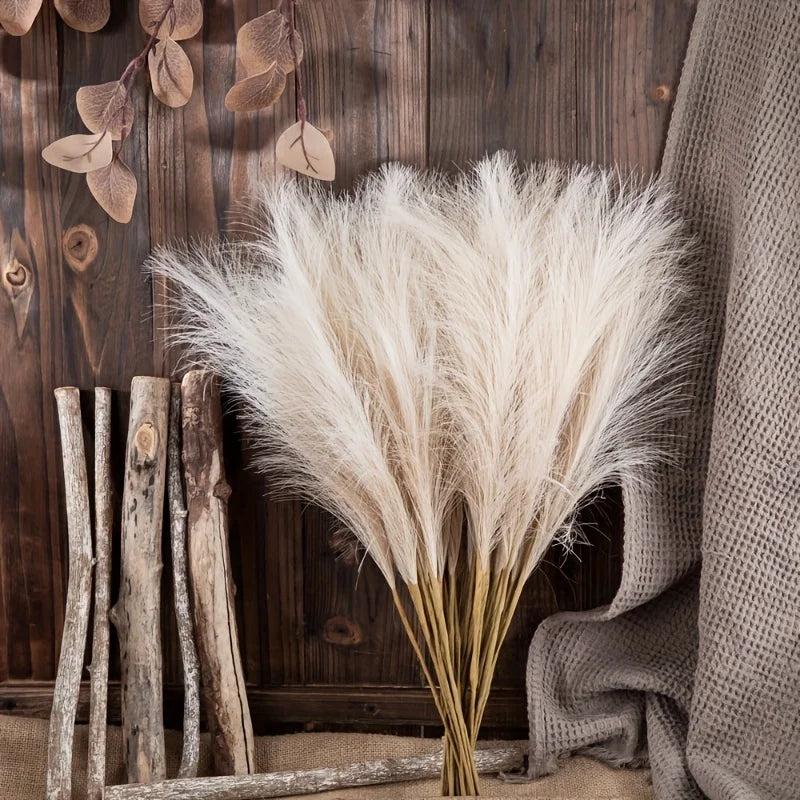 Faux Pampas Grass: 10 Pieces for Vases and Boho Room Decor