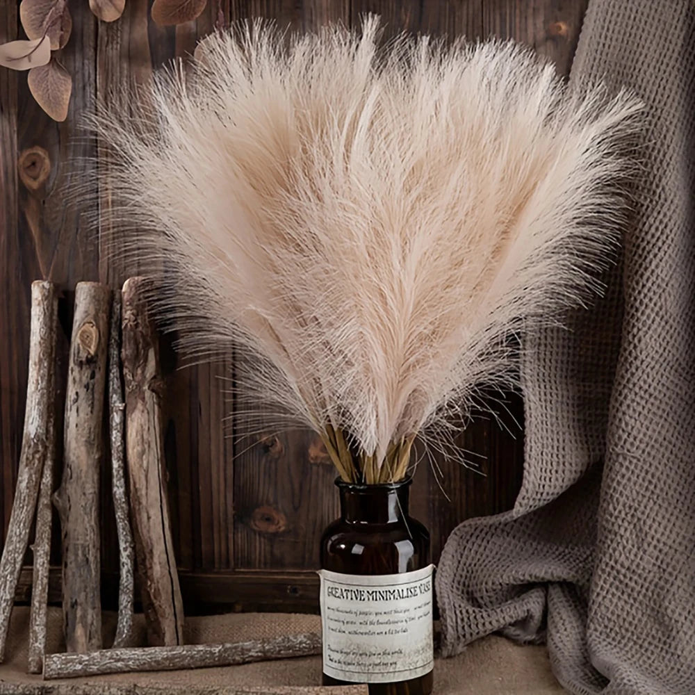 Faux Pampas Grass: 10 Pieces for Vases and Boho Room Decor