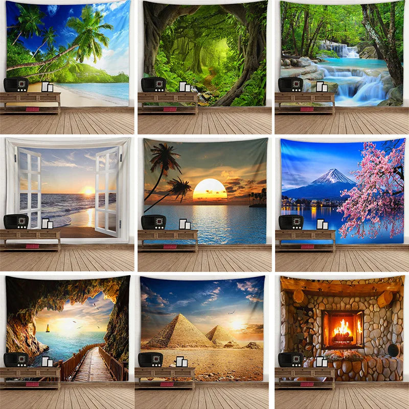 Wall Tapestry: Background Scenery Wall Hanging Mural