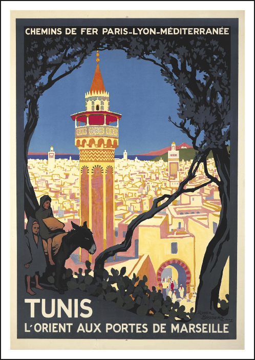 TUNIS REISPOSTER: Vintage vakantie advertentie afdrukken