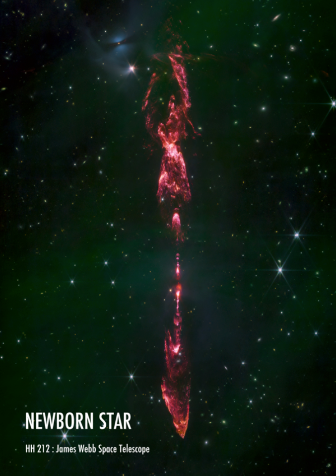 BABY STAR POSTER: James Webb Space Art HH212 NASA Image