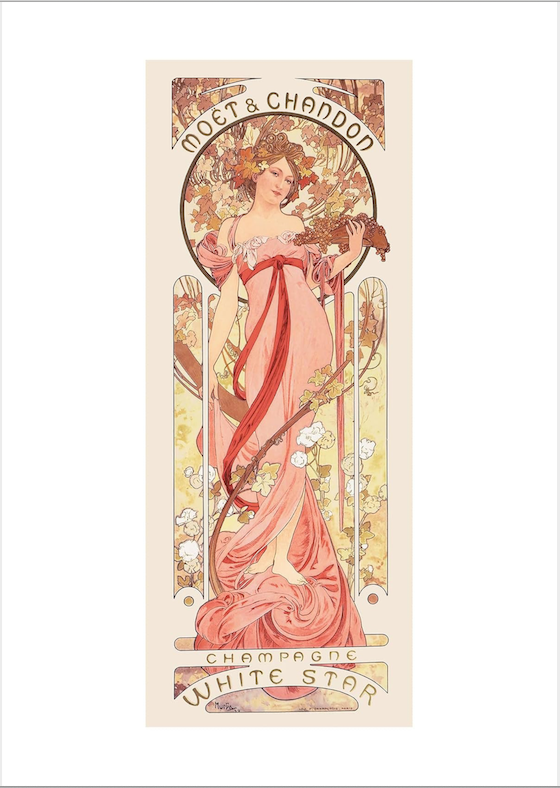 MOËT & CHANDON POSTER: Vintage Champagne Art Prints by Mucha
