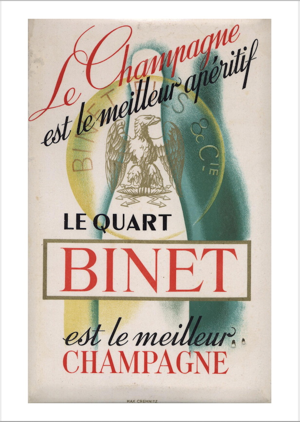 CHAMPAGNE POSTER: Le Quart Binet Apéritif Art Print