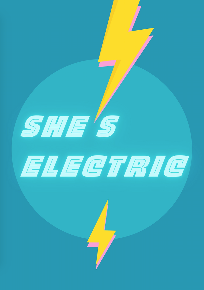 SHE'S ELECTRIC POSTER: Oasis Indie Music Lyrics Art Print